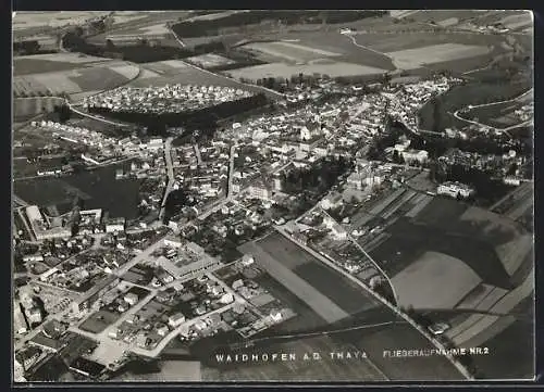 AK Waidhofen a. d. Thaya, Gesamtansicht, Fliegeraufnahme