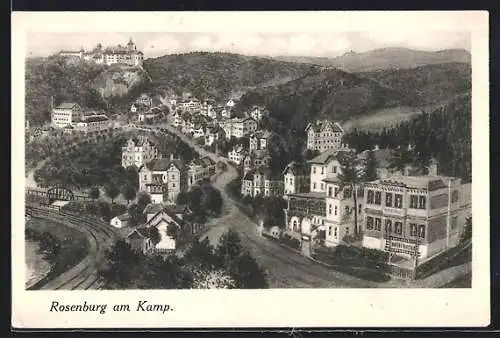 AK Rosenburg am Kamp, Gesamtansicht aus der Vogelschau