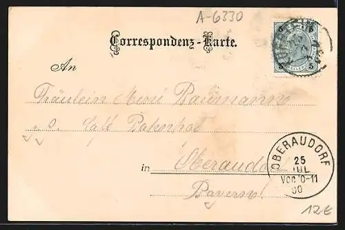 AK Kufstein, Klause, Strassenpartien mit Kirche