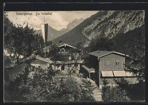 AK Ebbs /Kaisergebirge, Blick auf das Gasthaus Veitenhof