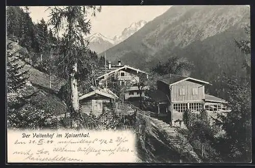 AK Ebbs /Kaiserthal, Blick auf den Gasthof Veitenhof