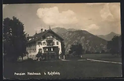 AK Kufstein, Pension Neuhaus gegen die Berge