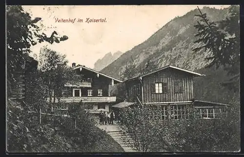 AK Ebbs /Kaisertal, Aufgang zum Gasthof Veitenhof