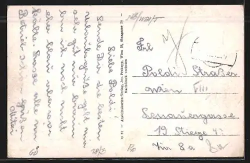 AK Gastern, Ortsansicht mit Kirche aus der Vogelschau