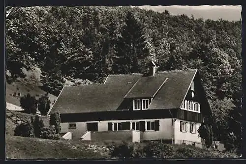 AK Aalen-Wasseralfingen, Blick auf das Naturfreundehaus Braunenberg