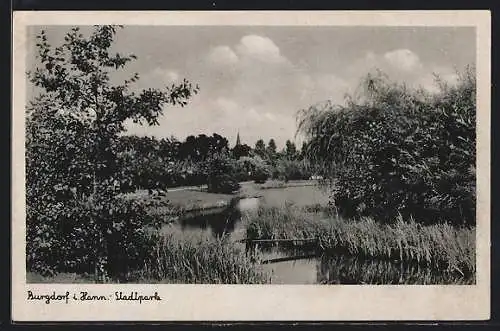 AK Burgdorf i. Hann., Partie im Stadtpark