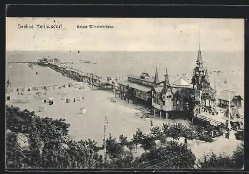 AK Heringsdorf, Seebad, Kaiser Wilhelm-Brücke