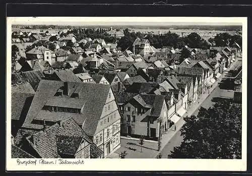 AK Burgdorf /Hann., Teilansicht mit Strassenpartie
