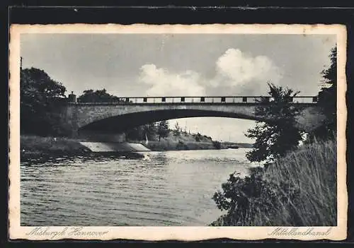 AK Misburg b. Hannover, Brücke über dem Mittellandkanal