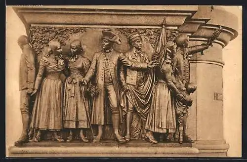 AK Biebrich a. Rh., Landesdenkmal Herzog Adolph zu Nassau