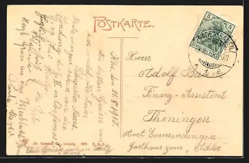 AK Baden-Baden, Partie an der Oos