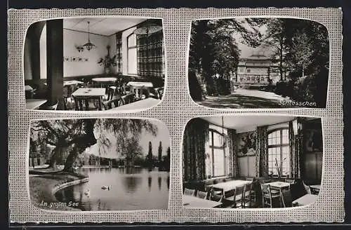 AK Veitshöchheim, Gaststätte Würzburger Hof, Am grossen See, Schlösschen