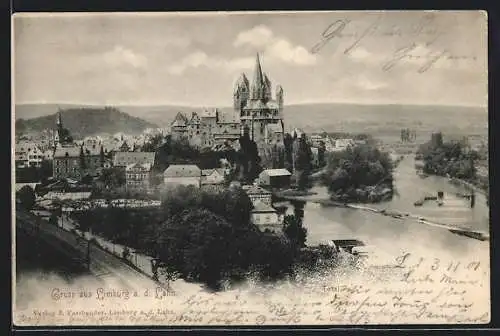AK Limburg a. d. Lahn, Teilansicht mit Blick auf den Dom