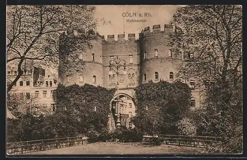 AK Cöln a. Rh., Blick auf das Hahnentor