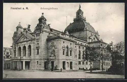 AK Frankfurt a. M., Blick auf das Schauspielhaus