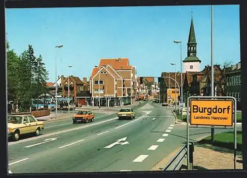 AK Burgdorf /Hannover, Hauptstrasse am Ortseingang