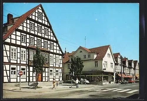 AK Burgdorf / Hannover, Rathaus und Marktstrasse