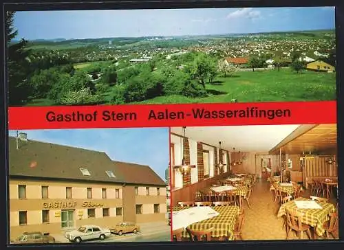 AK Aalen-Wasseralfingen, Der Gasthof Stern, mit Speisesaal, Wilhelmstr. 38