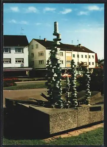 AK Aalen-Wasseralfingen, Partie am Kunstbrunnen