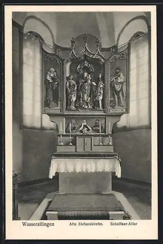 AK Wasseralfingen, Schaffner-Altar in der alten Stefanskirche