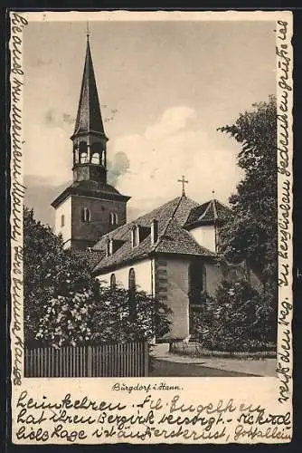 AK Burgdorf / Hannover Blick zur Kirche