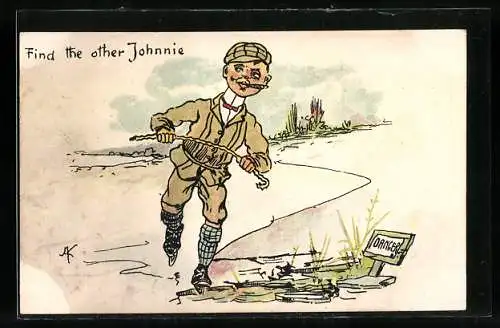 AK Mann fährt mit Schlittschuhen auf das Loch im Eis zu