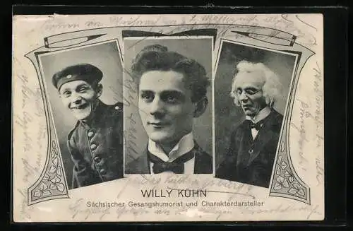 AK Willy Kühn, Sächsischer Gesangshumorist und Charakterdarsteller