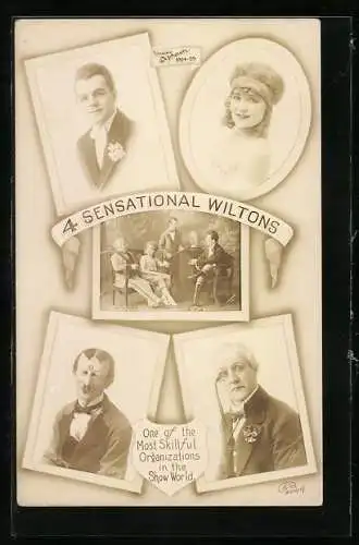 AK Komikergruppe 4 Sensational Wiltons, Portraits