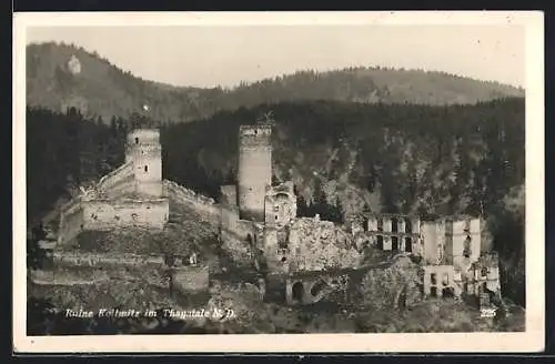 AK Kollmitzgraben, Ansicht der Ruine Kollmitz