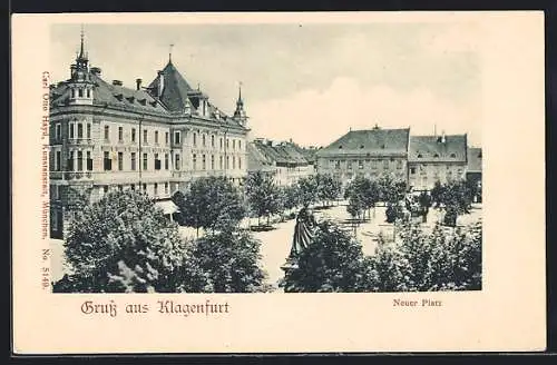 AK Klagenfurt, Denkmal auf dem Neuen Platz