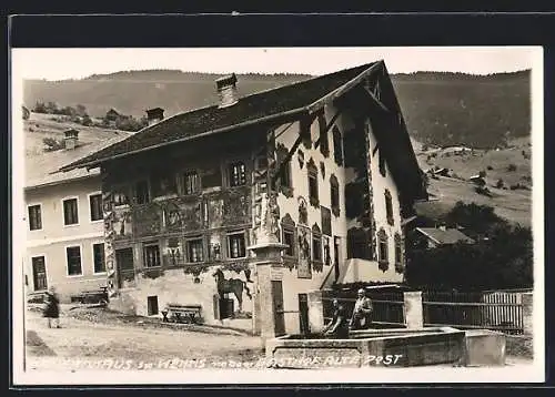 AK Wenns, Bauernhaus neben Gasthof Alte Post