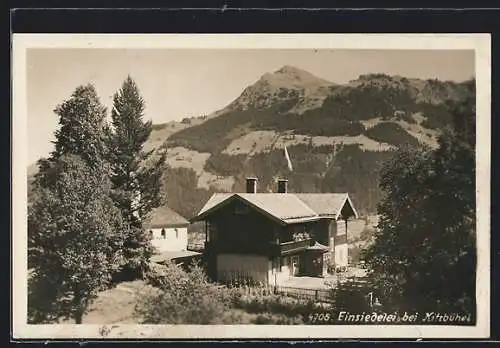 AK Kitzbühel, Einsiedelei mit Berglandschaft