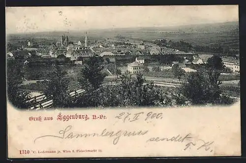 AK Eggenburg /O.-Oe., Ortsansicht mit Umgebung
