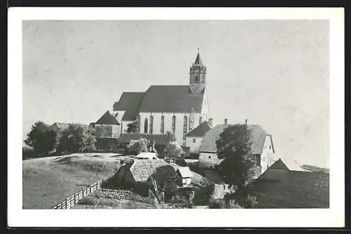 AK Maria-Waitschach, Blick auf die Kirche