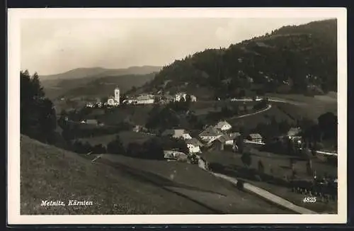 AK Metnitz /Kärnten, Totalansicht von oben