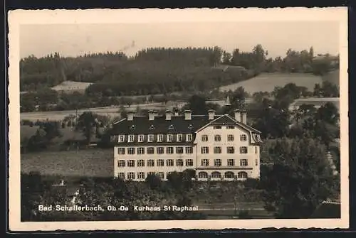 AK Bad Schallerbach /Ob.-Oe., Kurhaus St. Raphael aus der Vogelschau