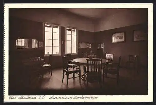 AK Bad Schallerbach /O.-Ö., Lesezimmer im Eisenbahnerheim