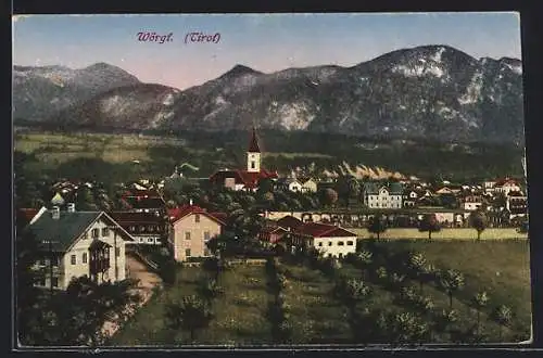 AK Wörgl /Tirol, Teilansicht mit Kirche