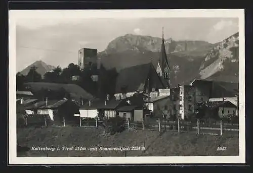 AK Rattenberg i. Tirol, Kirche mit Sonnwendjoch