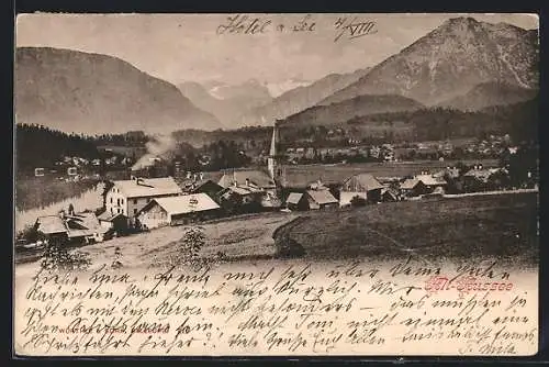 AK Alt-Aussee, Teilansicht mit Kirche