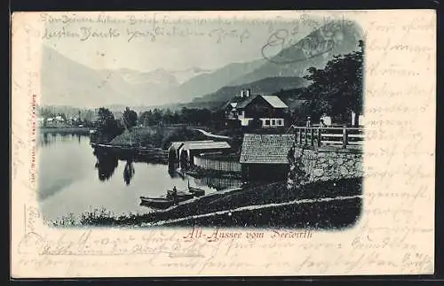 AK Alt-Aussee, Dachstein vom Gasthaus Seewirth
