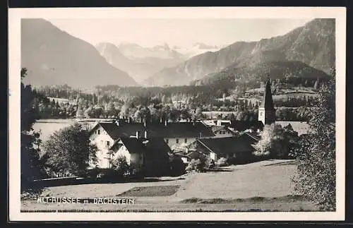 AK Alt Aussee, Ortsansicht mit dem Dachstein