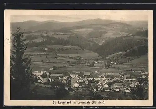 AK St. Leonhard im Lavanttale, Teilansicht mit Kirche