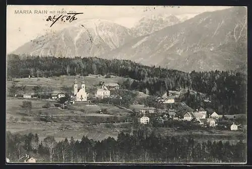 AK Maria Rain, Gesamtansicht mit Hochobir