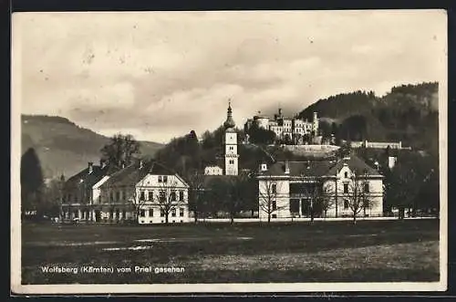 AK Wolfsberg /Kärnten, Ortsansicht vom Priel aus gesehen
