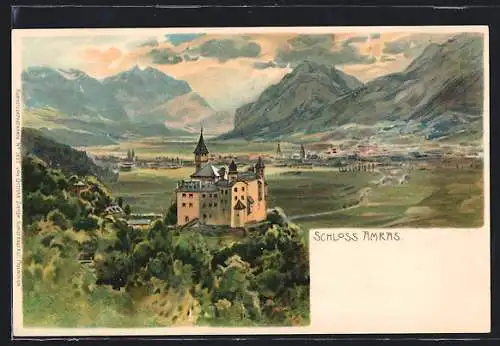 Lithographie Innsbruck, Schloss Amras