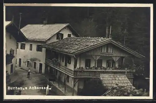 AK Buchau a. Achensee, Ortspartie mit altem Haus