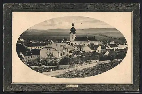 AK Ravelsbach, Ortsansicht mit Kirche