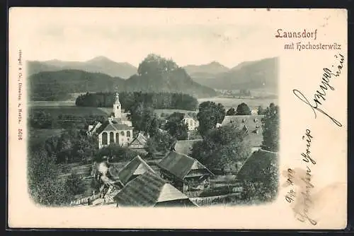 AK Launsdorf, Ortsansicht mit Hochosterwitz