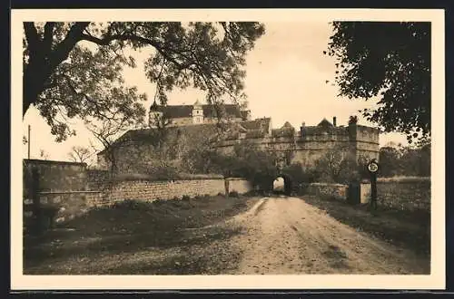 AK Kapfenburg über Aalen, Auffahrt zum Schloss